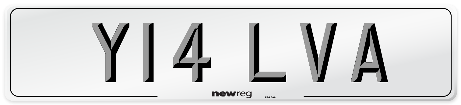 Y14 LVA Number Plate from New Reg